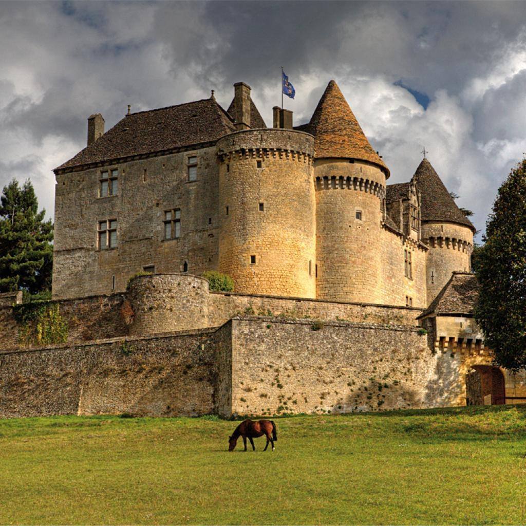 Средневековый замок во франции. Шато-де-Фенелон. Франция замок Салиньяк. Дордонь замки. Франция замок Кюлан.